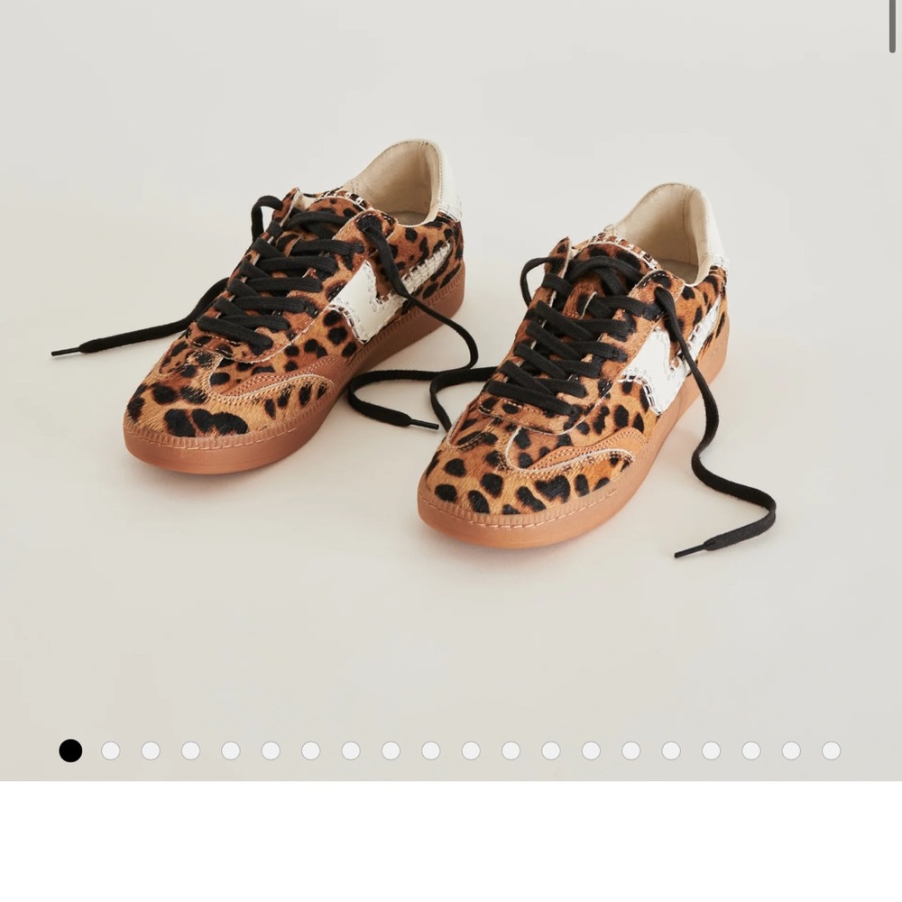 Dolce Vita Leopard Print Sneakers with Black Laces